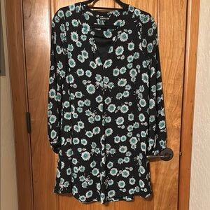 Express Floral Black Dress